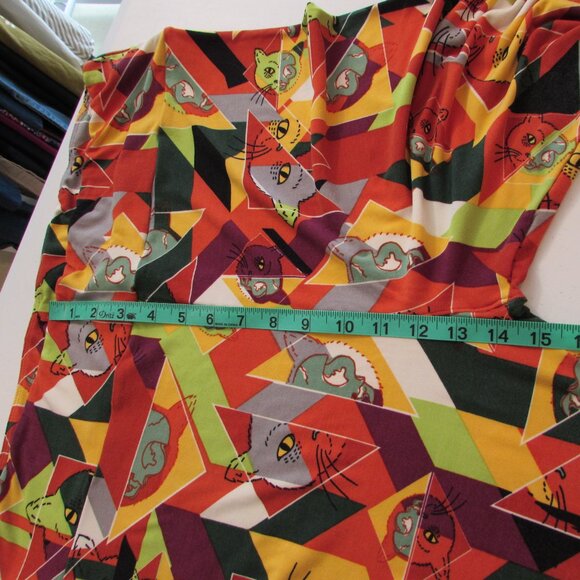 LulaRoe Geometric Cat Print Leggings TC2 - Picture 10 of 15